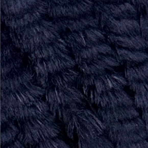 Diana Rosh Navy Poncho Rex Rabbit Fur - Picture 7 of 7
